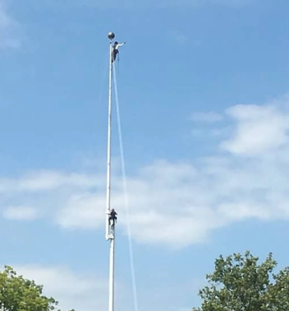 Flag Pole Maintenance at West Point